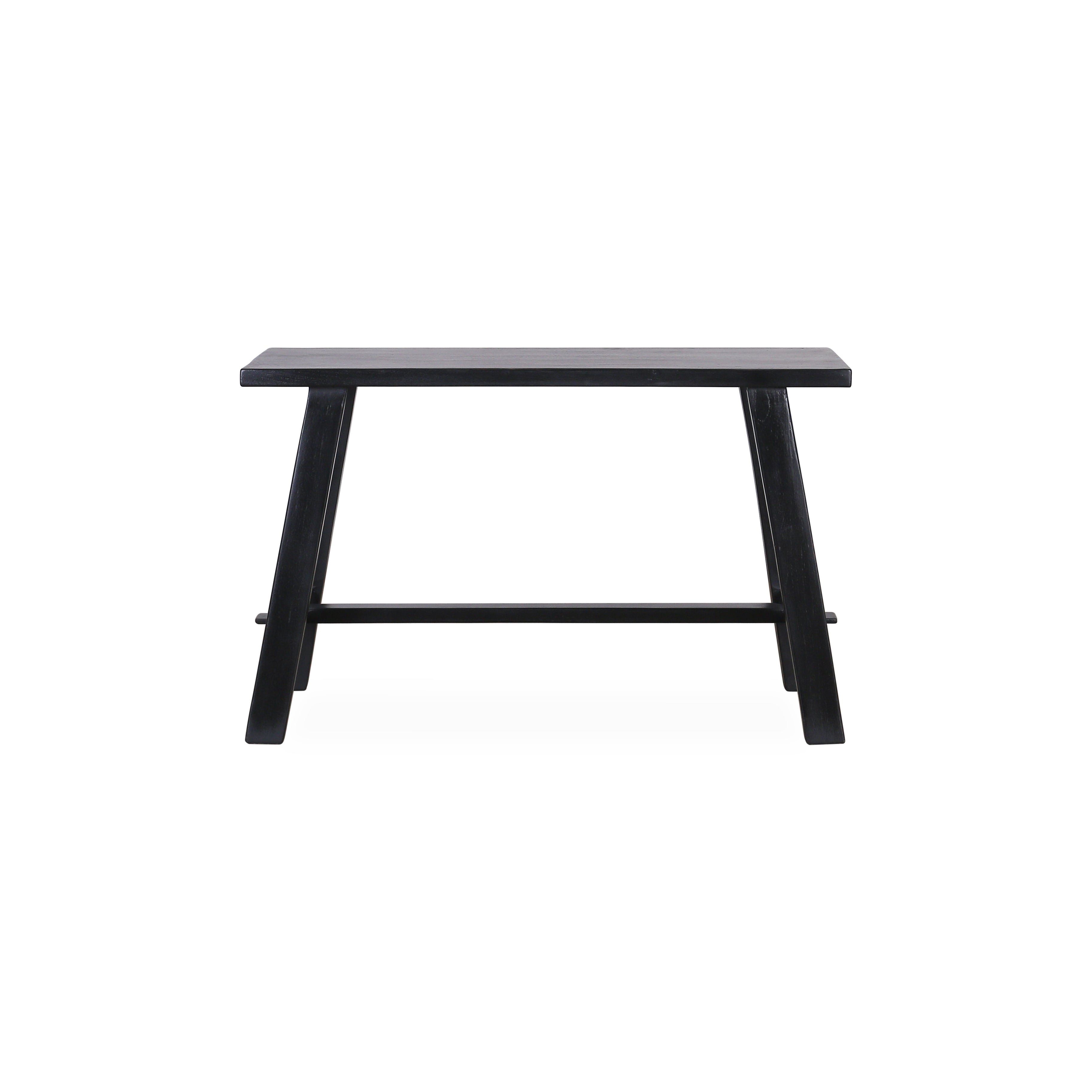 Kruk van teak - zwart