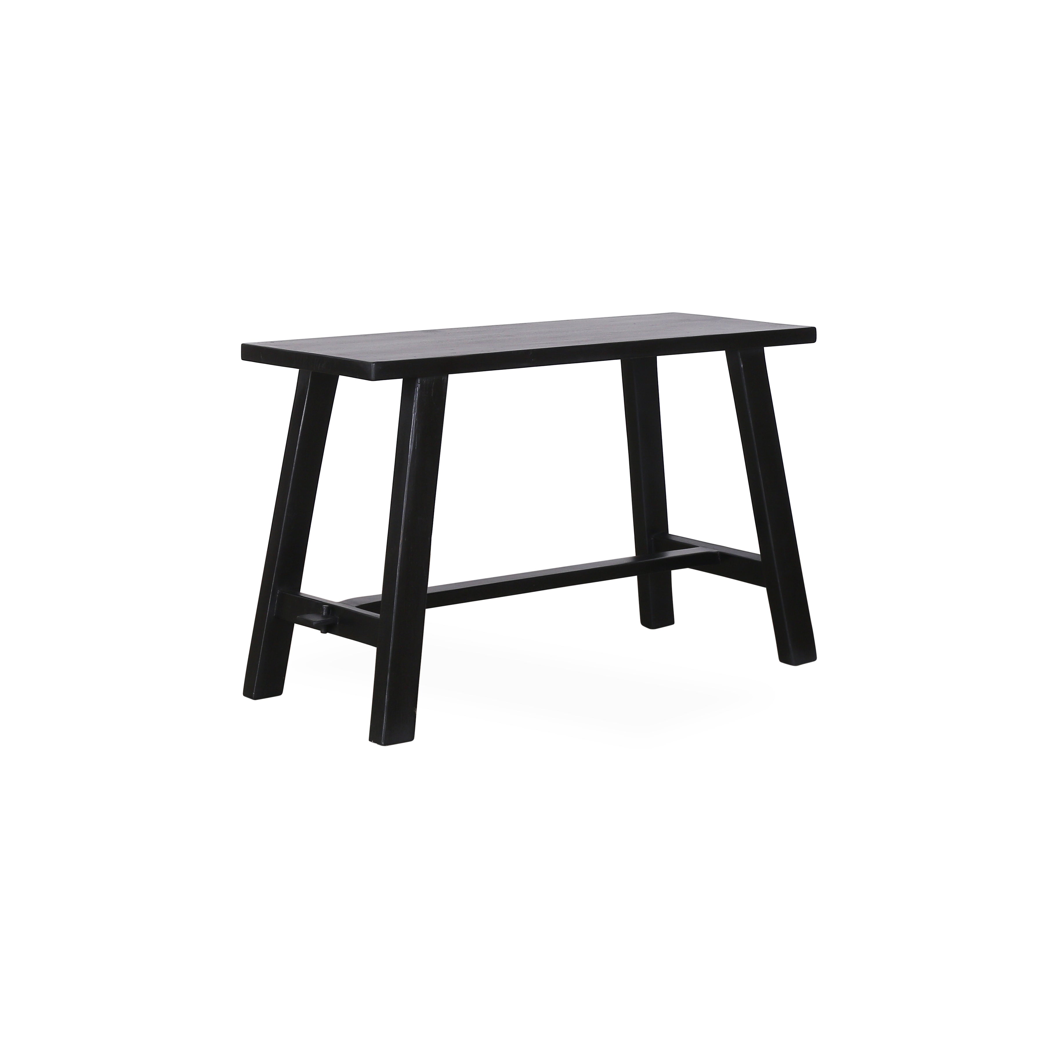 Kruk van teak - zwart