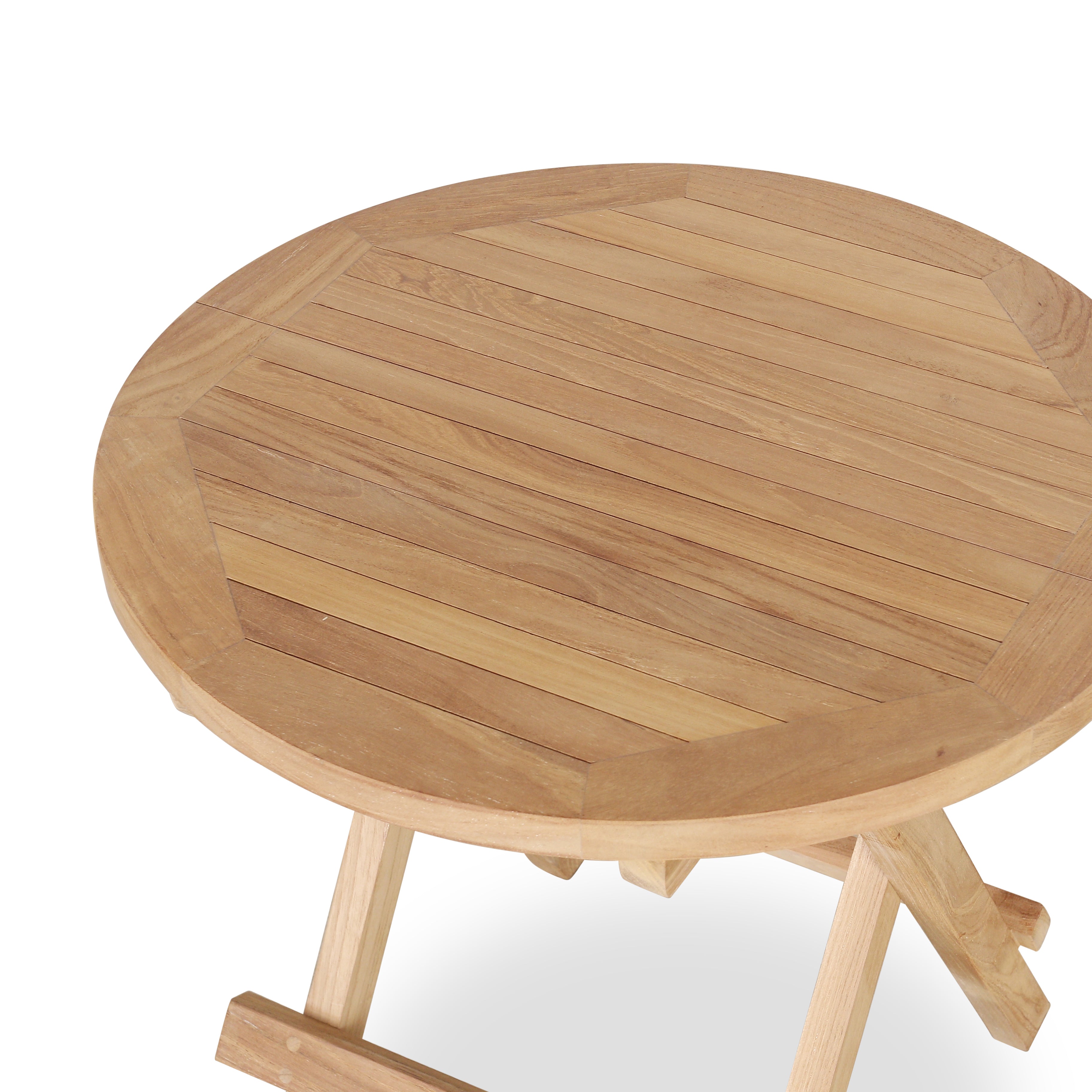 Picknicktafeltje rond van teak ø50 H 50 cm