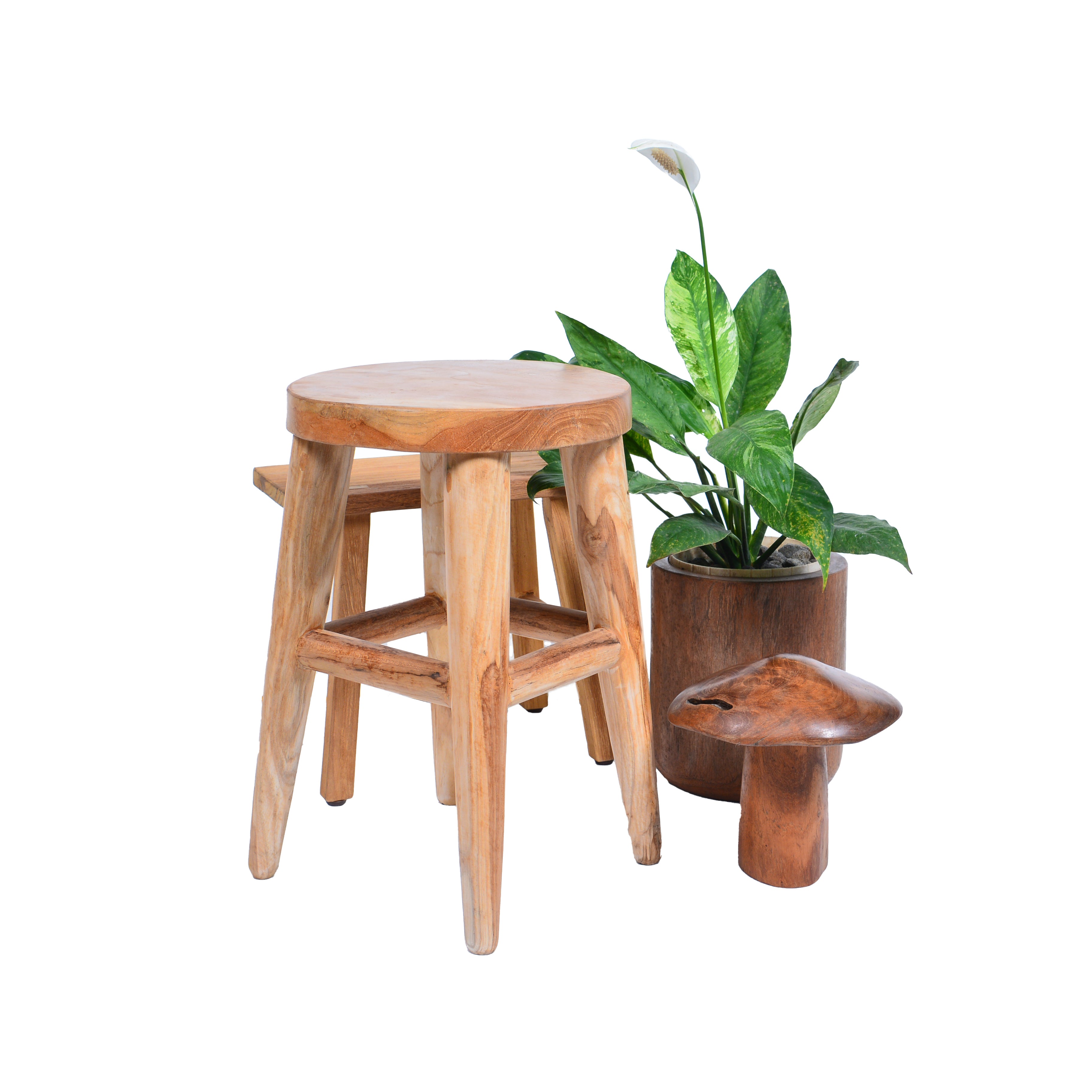 Krukje rond Jago - teak