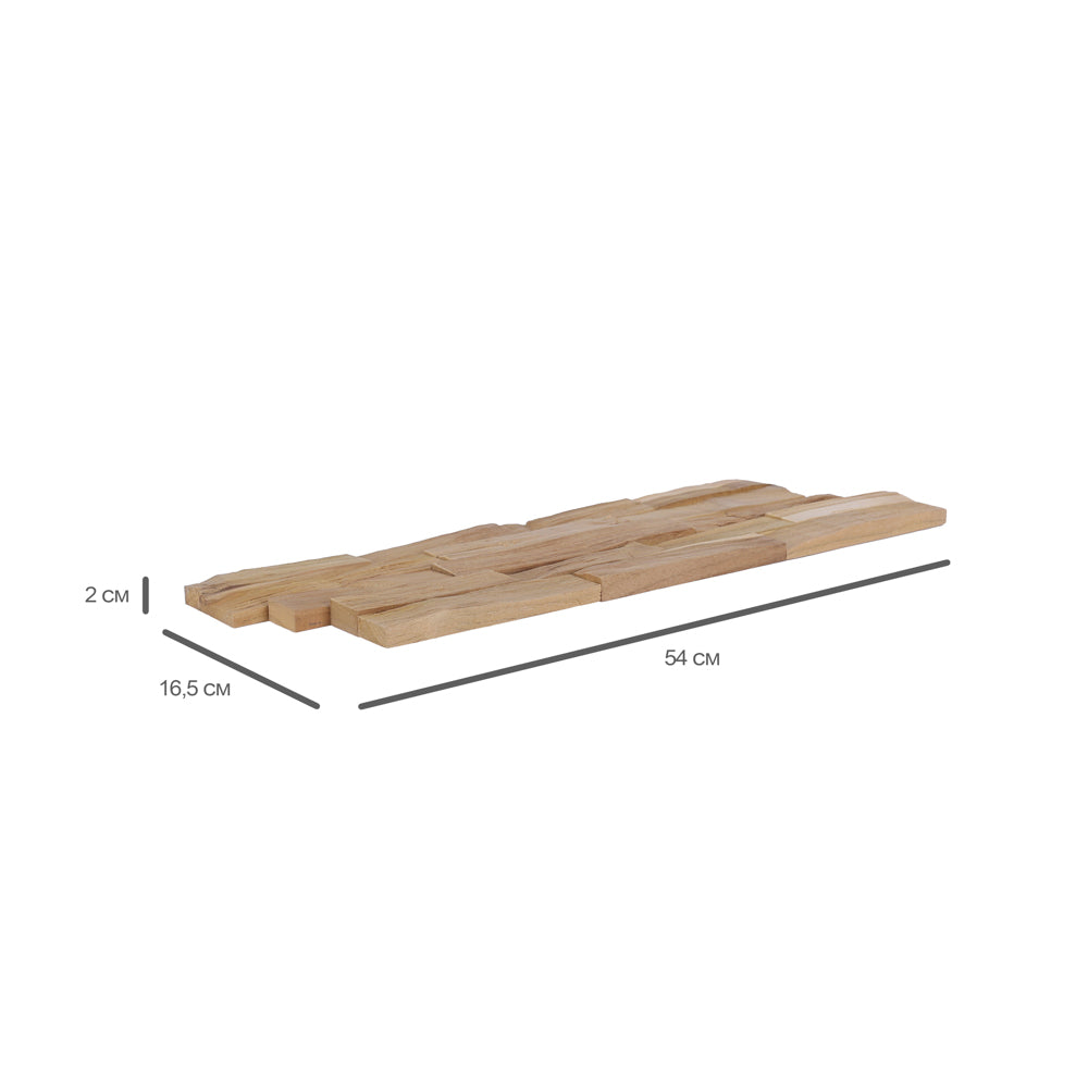 Labuan houten wandbekleding met afmetingen van 54 x 16,5 x 2 cm per paneel