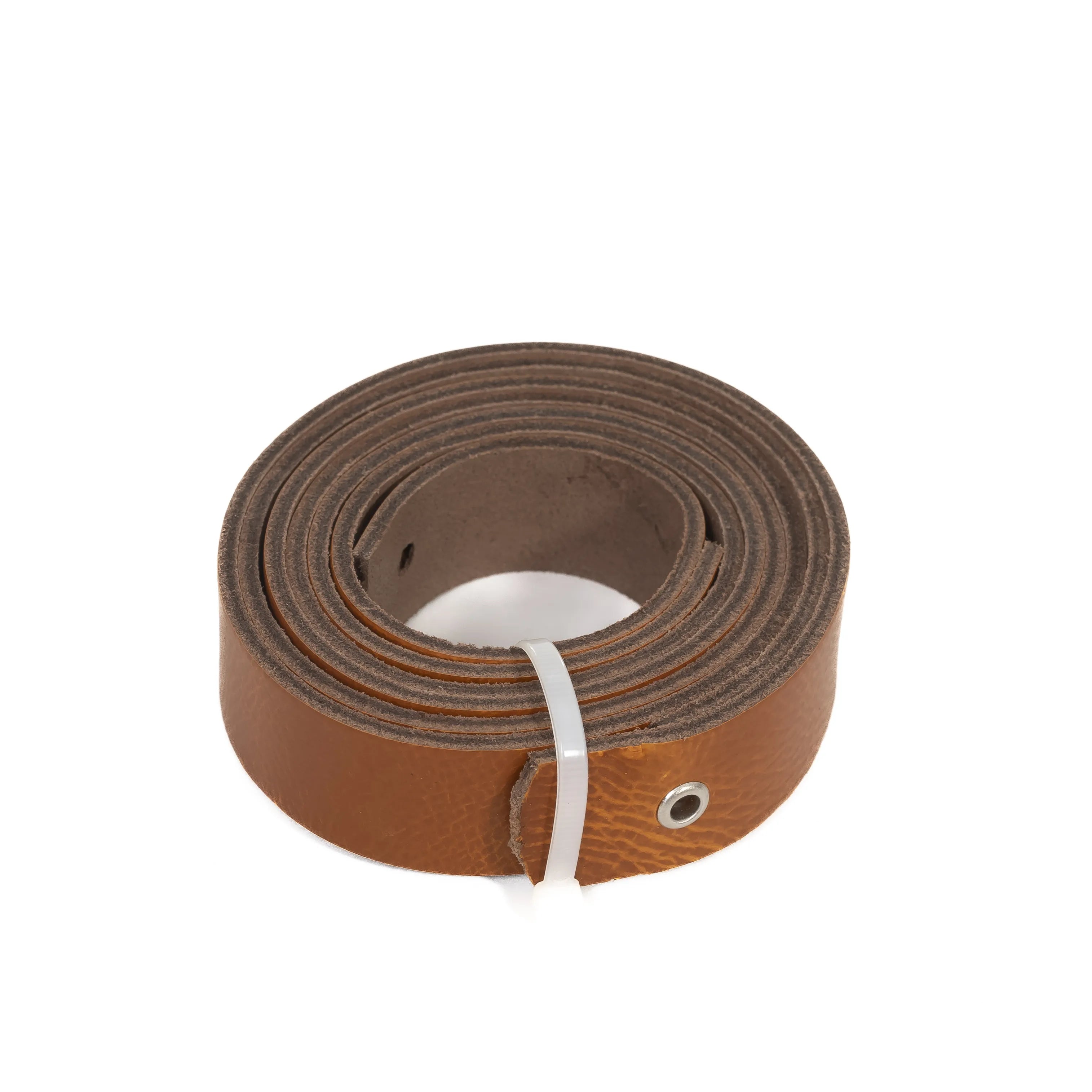 Set van 2 sterke bruine leren plankdragers 80 cm lang.