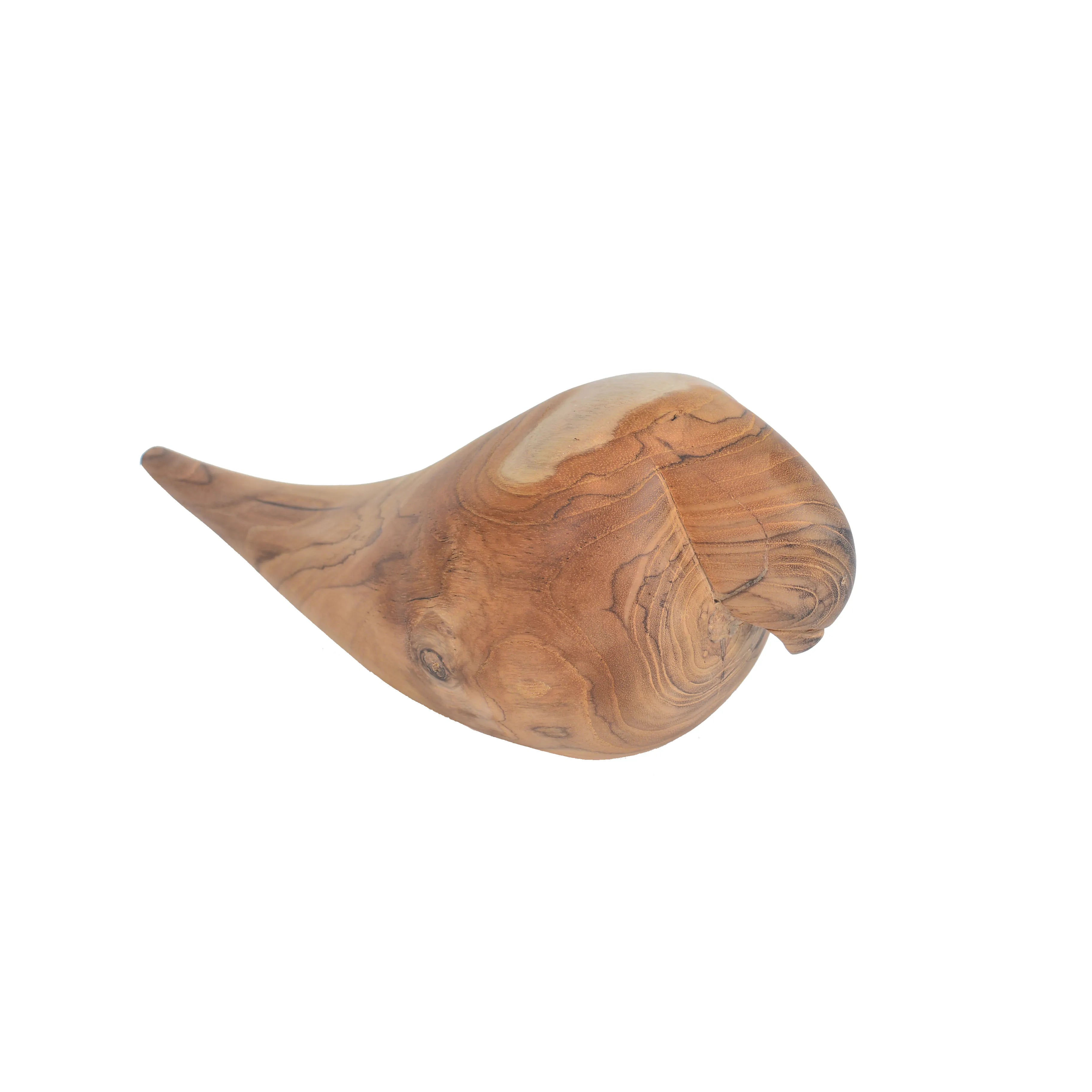 Houten vogel Amanda van teakhout als decoratief accent