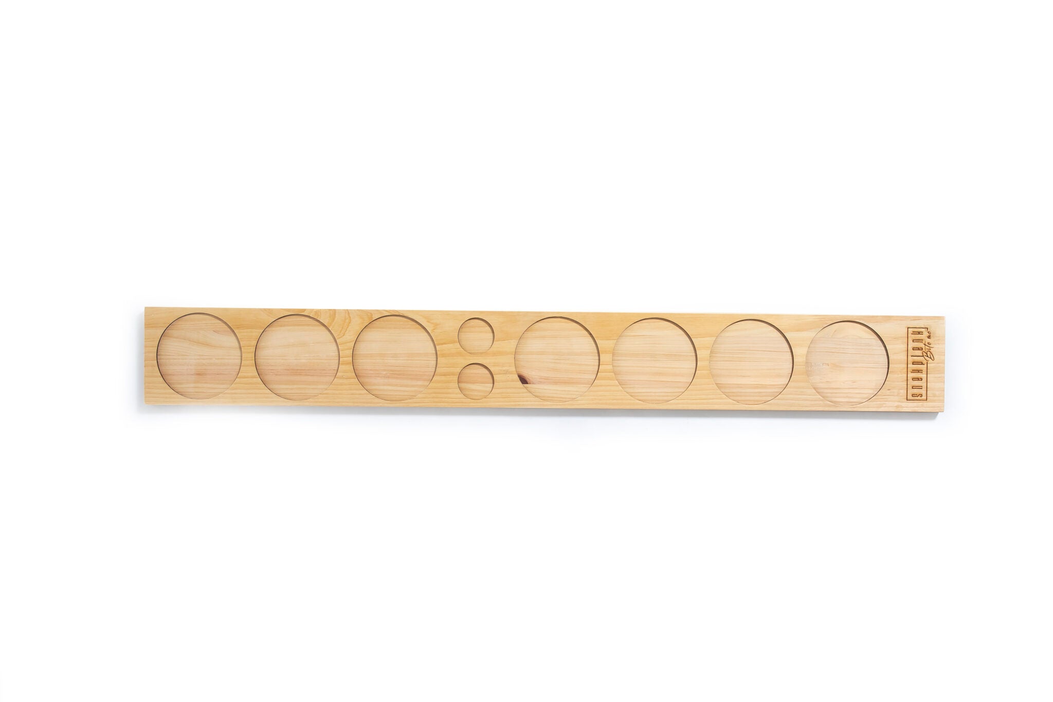 Borrelplank XL Snekplenk van teakhout vanuit een andere hoek gezien, 99 cm lang
