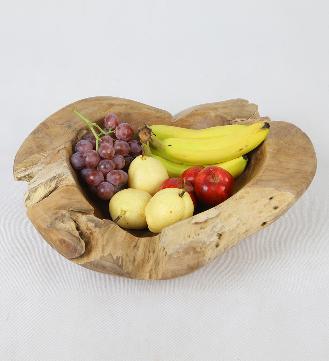 Teakhouten fruitschaal Seminyak gevuld met vers fruit