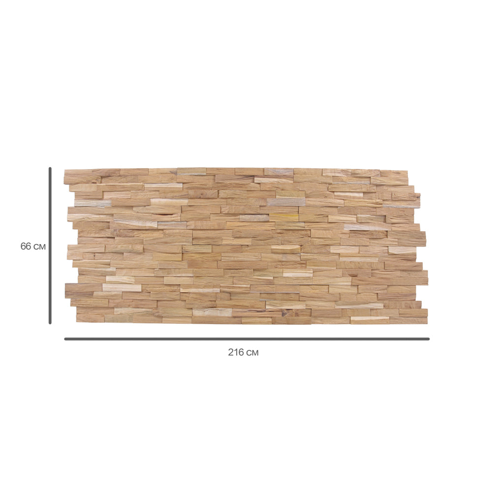 Labuan houten wandbekleding met totaalafmeting van 216 x 66 cm