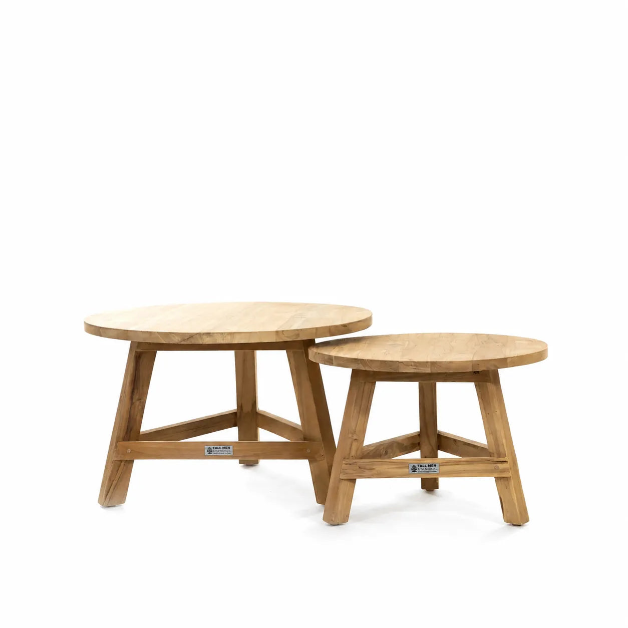 Set van teakhouten salontafels van Tall Men Standing