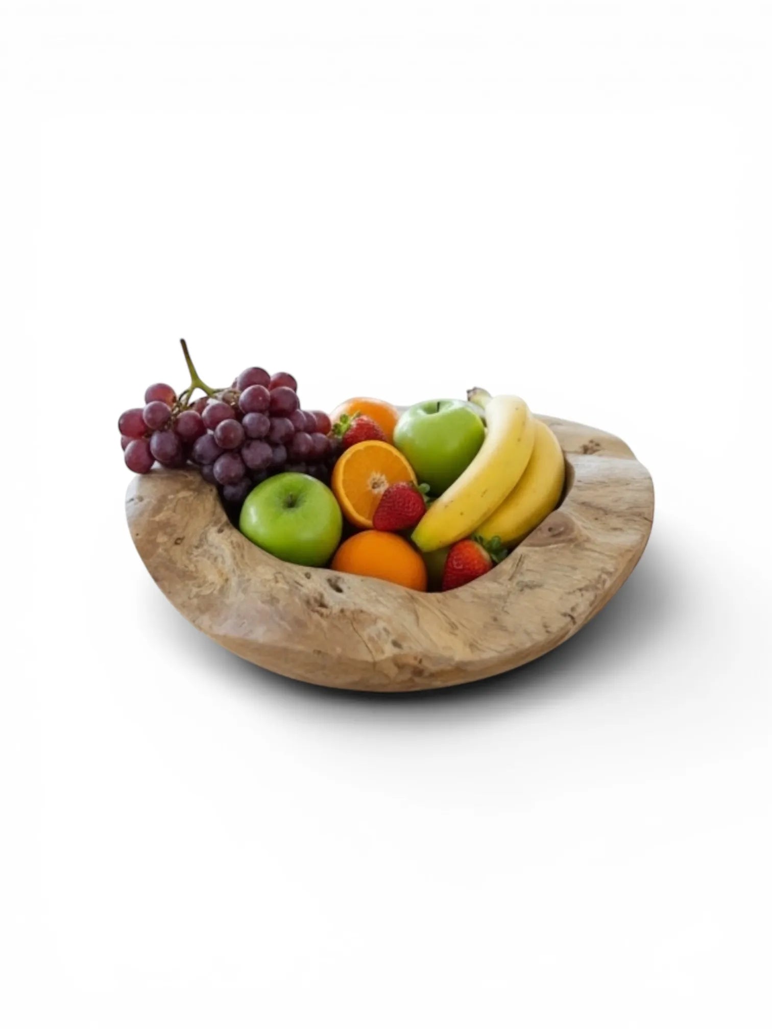 Ronde schaal Robusta van teakwortel als decoratief object