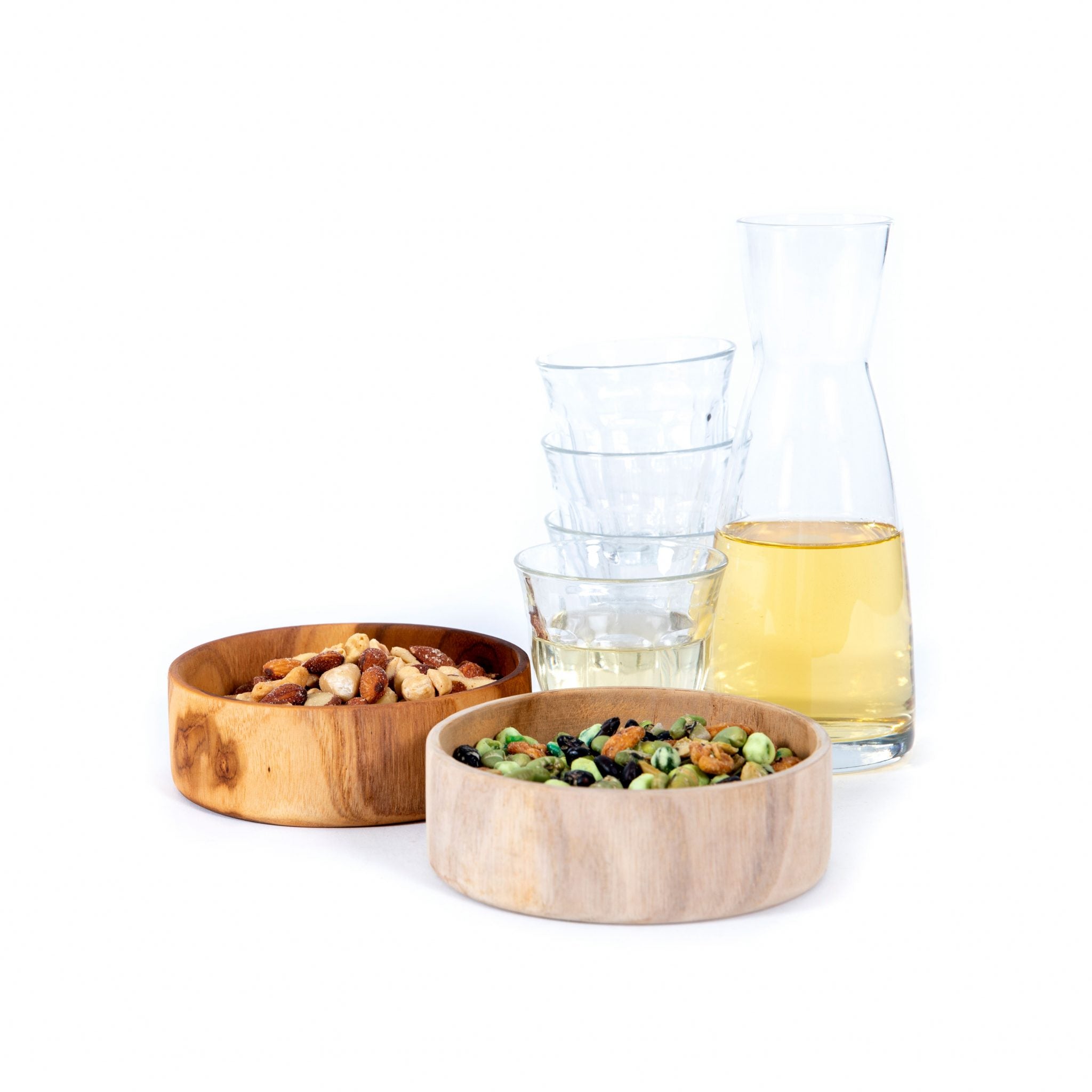 Snackbowl Julie van teakhout opgesteld in een interieur, ø 14 cm