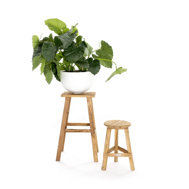 Louise  Kruk Rond | Recycled Teak | 3 poten | H: 50 cm  | - Afbeelding 6